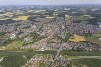 Aerial view, aerial view Senden, Dortmund-Ems-Canal, Senden, Münsterland, North Rhine-Westphalia,