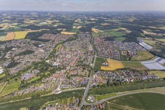 Aerial view, aerial view Senden, Dortmund-Ems-Canal, Senden, Münsterland, North Rhine-Westphalia,