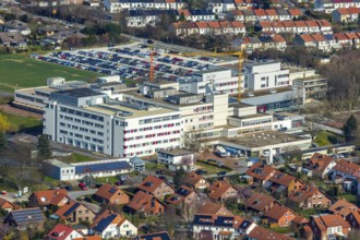 Aerial view, Klinikum Soest, Soest, Soester Börde, North Rhine-Westphalia, Germany, DE, Europe,