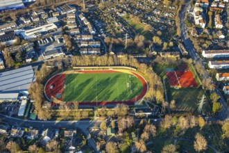 Aerial view, sports field of the Spielvereinigung Linderhausen, Jesinghauser Straße, Schwelm, Ruhr
