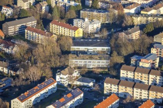 Aerial photo, closed Gustav-Heinemann-Schule, Holthausstraße, Schwelm, Ruhr area, North