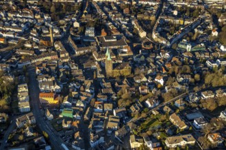 Aerial view, city centre view, renovation Christuskirche Schwelm, Altmarkt, church square, Schwelm,