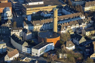 Aerial view, catholic church Propstei St. Marien, Schwelm, Ruhr area, North Rhine-Westphalia,