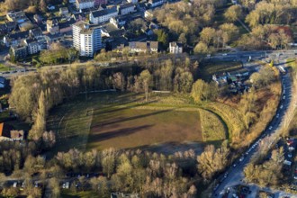 Aerial view, sports ground VfB Schwelm e.V., Schwelm, Ruhr area, North Rhine-Westphalia, Germany,