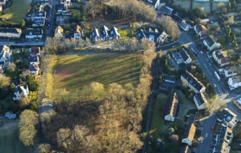 Aerial view, sports field Wilhelmshöhe, Grothestraße, Schwelm, Ruhr area, North Rhine-Westphalia,