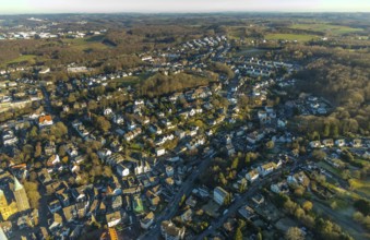Aerial view, city centre view, old town, residential area, Schwelm, Ruhr area, North