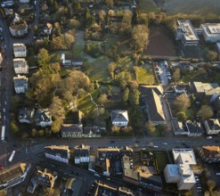 Aerial view, park and green area Hauptstraße Ehrenberger Straße, Schwelm, Ruhr area, North