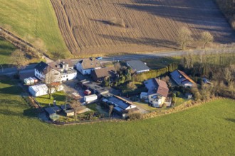 Aerial view, residential buildings Beyenburger Straße, Schwelm, Ruhr area, North Rhine-Westphalia,