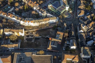 Aerial view, brownfield site Neumarkt Schulstraße, Schwelm, Ruhr area, North Rhine-Westphalia,