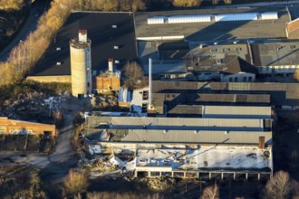 Aerial view, former Zassenhaus site, redevelopment for discounter, Schwelm, Ruhr area, North