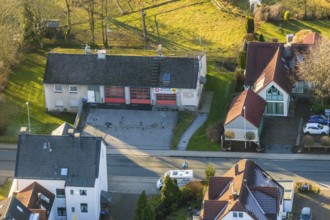 Aerial photo, Volunteer Fire Brigade Schwelm - Winterberg Fire Brigade, Schwelm, Ruhr area, North