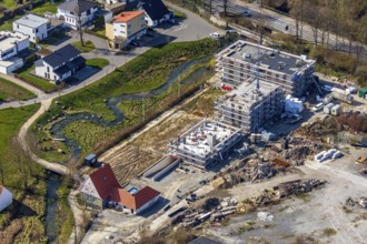 Aerial photo, Uferhaus am Soestbach construction area, Soest, Soester Börde, North