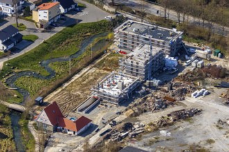 Aerial photo, Uferhaus am Soestbach construction area, Soest, Soester Börde, North