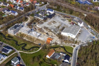 Aerial photo, Uferhaus am Soestbach construction area, Soest, Soester Börde, North