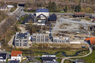 Aerial photo, Uferhaus am Soestbach construction area, Soest, Soester Börde, North