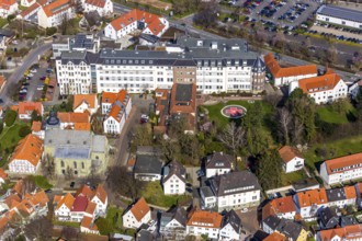 Aerial view, Marienkrankenhaus Soest, Soest, Soester Börde, North Rhine-Westphalia, Germany, DE,