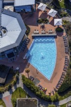 Aerial view, AquaFun, AquaSpa, sauna world and bathing world, Soest, Soester Börde, North