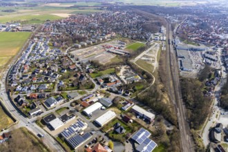 Aerial view, Teinenkamp development area, former Jahnplatz, Soest, Soester Börde, North