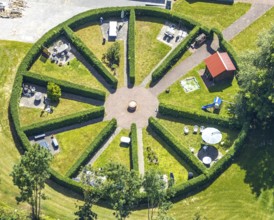 Aerial photo, Kloster Paradiese special clinic for cancer diseases, services for construction and
