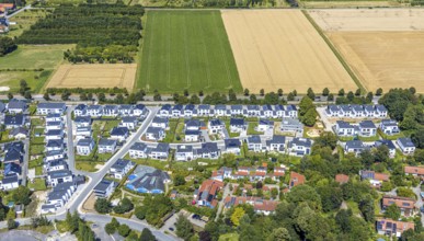Aerial view, new development area Am Walzwerk, Bergenring, Soest, Soester Börde, North
