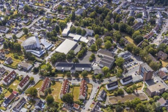 Aerial view, Bonifatiusschule, sports hall Bonifatiusschule Platte Heide, community primary school