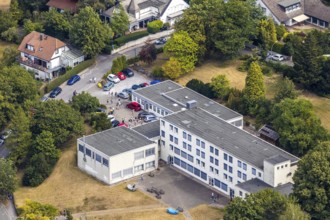 Aerial photo, Placida-Viel-Berufskolleg, Menden, Sauerland, Märkischer Kreis, North
