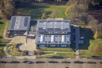 Aerial photo, ENNI Sportpark Rheinkamp, multifunctional arena, Rheinkamp-Mitte, Mörs, Ruhr area,