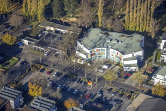 Aerial view, Grafschafter Diakonie Haus für Jung und Alt, Johannes Kindergarten Meerbeck, Blücher