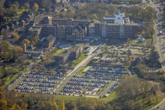 Aerial view, Bethanien Mörs Hospital Foundation, Mörs, Mörs, Ruhr area, North Rhine-Westphalia,