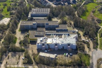 Aerial photo, comprehensive school Saarn, renovation, vocational school, Berufskolleg Lehner