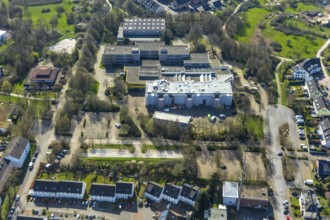 Aerial photo, comprehensive school Saarn, renovation, vocational school, Berufskolleg Lehner