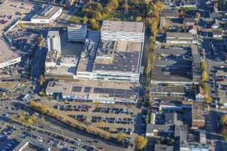 Aerial view, On Saturday the largest Aldi in the world opened in Mülheim on Dümptener