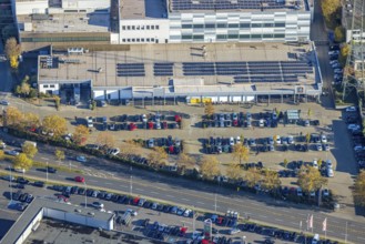 Aerial view, On Saturday the largest Aldi in the world opened in Mülheim on Dümptener
