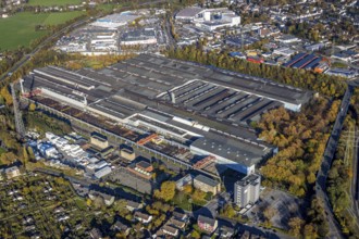 Aerial view, factory site Vallourec Germany steel manufacturer, Dümpten - West, Mülheim an der