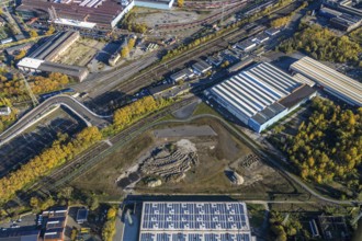 Aerial view, Aldi Süd, open space, construction area, Styrum - Süd, Mülheim an der Ruhr, Ruhr area,