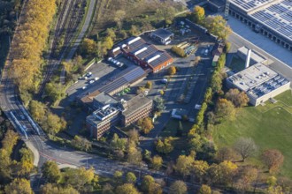 Aerial view, medl gas supply company, Styrum - South, Mülheim an der Ruhr, Ruhr area, North