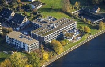 Aerial view, Haus Ruhrgarten, Mendener Straße, river Ruhr, Menden and Ickten, Mülheim an der Ruhr,