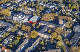 Aerial view, school centre, Städt. Realschule Stadtmitte, Gymnasium Otto-Pankok-Schule,