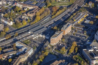 Aerial view, development area around the main post office, main station, Altstadt I - Südost,