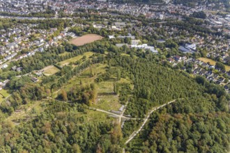 Aerial view, Windthorststraße school centre, Städt. Comprehensive school Menden, school Am Gelben