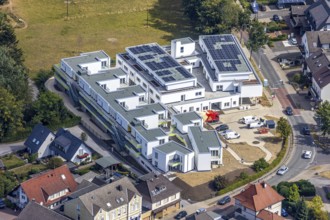 Aerial photo, construction site, Heidestrasse development area, Menden, Sauerland, Märkischer