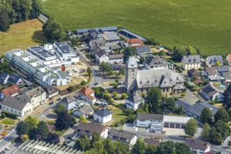 Aerial photo, construction site, Heidestrasse development area, Menden, Sauerland, Märkischer