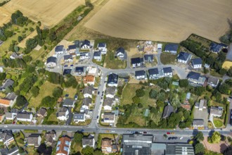 Aerial view, construction site, new development area, residential buildings Hellenkamp,