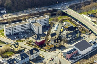 Aerial photo, employment agency, Meschede, Sauerland, North Rhine-Westphalia, Germany, employment