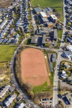 Aerial view, Gymnasium der Stadt Meschede, sports facilities, Löttmaringhausen, Meschede,