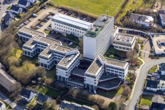 Aerial photo, Telekom Meschede, Meschede, Sauerland, North Rhine-Westphalia, Germany, DE, Europe,