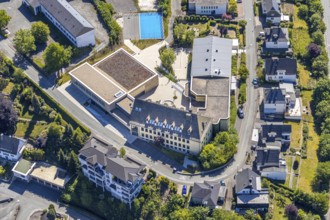 Aerial photo, St. Walburga-Realschule, Meschede, Sauerland, North Rhine-Westphalia, Germany, An