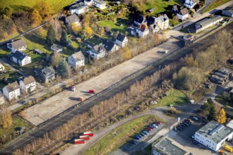 Aerial view, aerial view Wennemen, industrial area Im Ruhr Valley, railway station, goods station