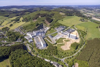 Aerial view, Brewery C.& A. VELTINS GmbH & Co. KG, new construction high-bay warehouse,