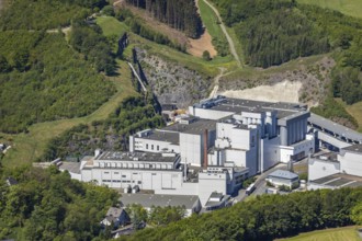 Aerial view, Brewery C.& A. VELTINS GmbH & Co. KG, new construction high-bay warehouse,